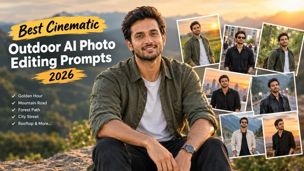 Best Cinematic Outdoor AI Photo Editing Prompt 2026
