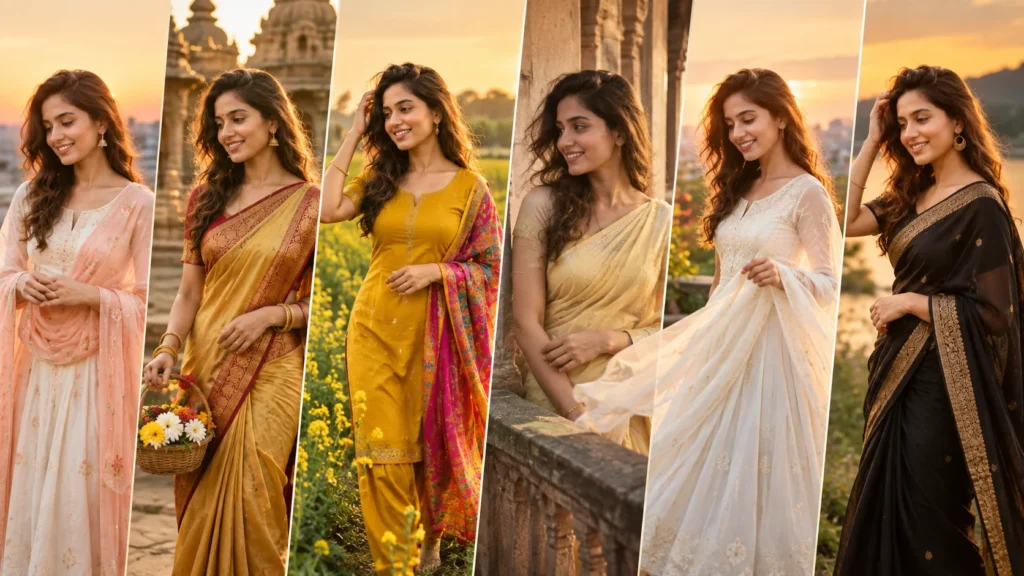 Golden Hour Saree and Suit AI Photo Editing Prompts for Girls 2026