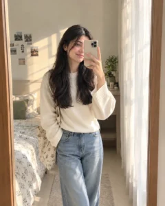 Soft Morning Mirror Selfie Prompt