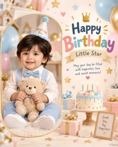 Baby Birthday Wishes Card Prompt