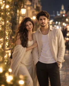Bokeh Light Layers Couple Prompt