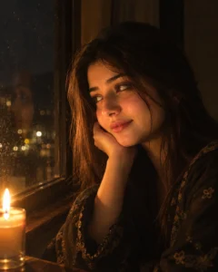Candlelight Window Portrait Prompt