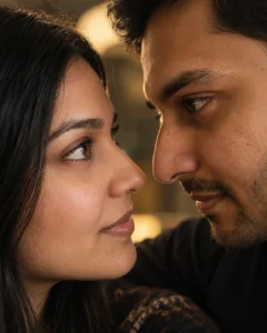 Cinematic Couple Eye Contact Prompt