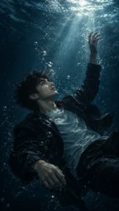 Dark Cinematic Underwater Prompt for Boys