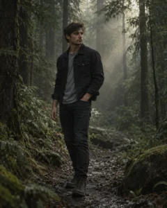 Dark Foggy Forest Portrait Prompt for Boys