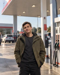 Daytime Petrol Pump Photo Prompt