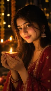 Diya Candlelight Girl Prompt