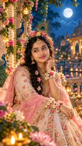 Dreamy Radha Rani Moonlight Look Prompt