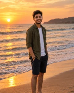 Golden Hour Beach Boy Portrait