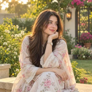 Golden Hour Garden Portrait