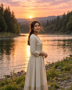 Golden Hour River Portrait