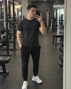 Gym Mirror Selfie Prompt for Boys