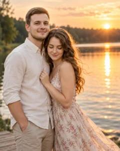 Lakeside Romantic Couple Prompt