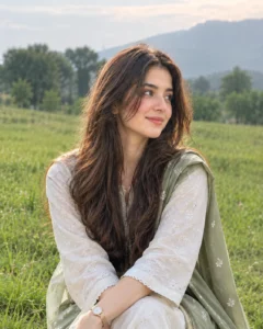 Minimal Green Meadow Portrait