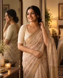Mirror Blurry Saree Prompt