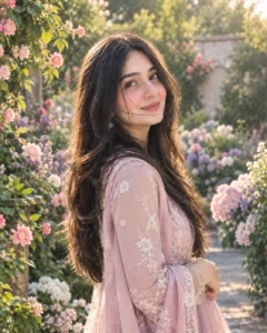 Pastel Dress Floral Portrait