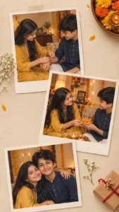 Polaroid Raksha Bandhan Collage Prompt