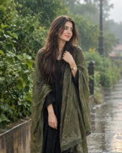 Rainy Nature Fashion Portrait