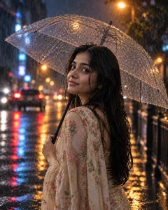 Rainy Night Street Portrait