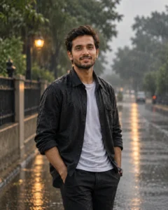 Rainy Outdoor Cinematic Prompt