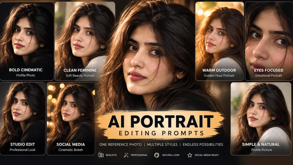 Trending Close-Up Portrait AI Photo Editing Prompts for Girls 2026